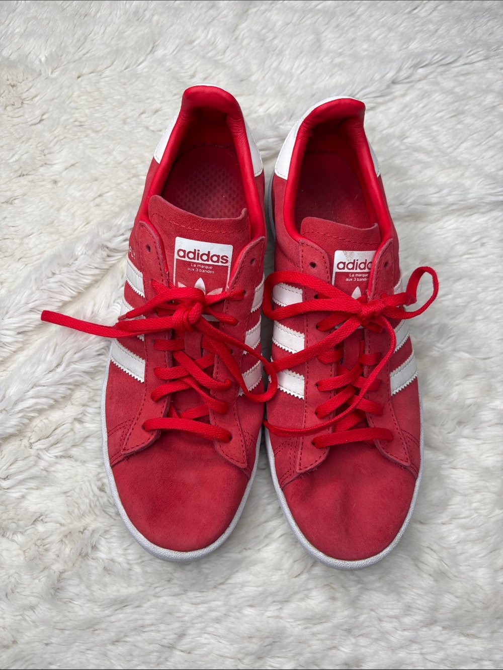 Adidas Vintage Red Suede Campus Sneakers